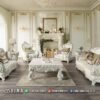 Glamours Carving Sofa Tamu Putih Furniture Jakarta 57FI