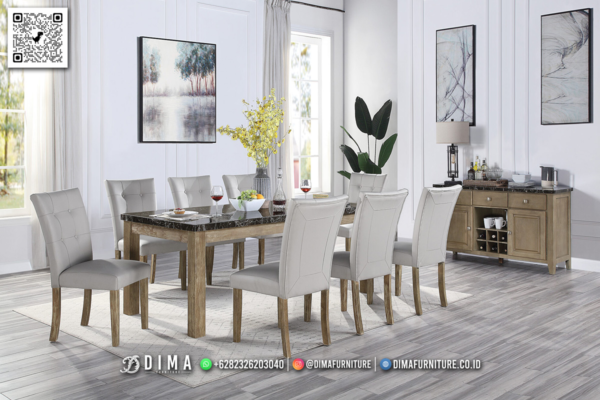 MODEL MEJA MAKAN MINIMALIS JATI NATURAL COLOR 70FI