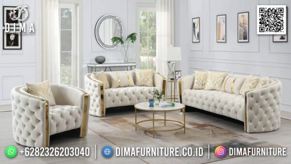 Stainless Gold Sofa Minimalis Jepara Terbaru