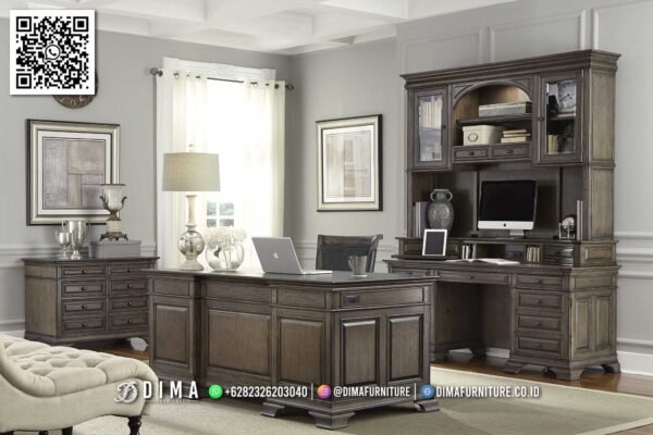 Meja Kantor Modern Dima Oslo Kayu Solid Elegan 110FI