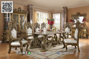 Meja Kursi Makan Mewah Imperial Gold Premium 99FI
