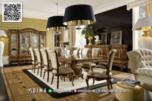 Meja Makan Mewah Ukir Royal Gold Exclusive 98FI