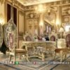Meja Makan Mewah Ukiran Gold Palace Premium 100FI