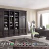 Set Meja Kerja Eksklusif Kayu Gelap Dima Venzio 108FI