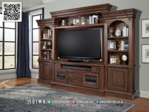 Bufet TV Kayu Jati Klasik Elegan Jepara Terbaru 2025 133FI
