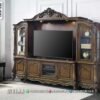 Bufet TV Mewah Klasik Ukir Jepara Finishing Natural Dima 130FI