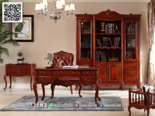 Furniture Kantor Jati Jepara Klasik Mewah Premium 114FI