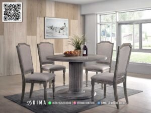 Meja Makan Bundar Modern dengan Sentuhan Elegan 167FI