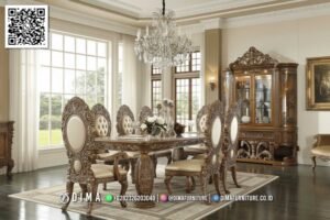 Meja Makan Klasik Mewah Jepara Model Imperial 124FI