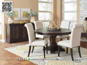 Meja Makan Valetta Finishing Natural Desain Premium 155FI