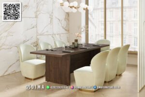 Meja Rapat Eksklusif Laverna Kayu Solid Finishing 146FI