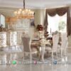 Ruang Makan Mewah Levidora Ivory Gold Desain Timeless 162FI