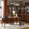 Set Meja Kantor Klasik Jati Elegan Mewah Jepara 118FI