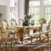 Set Meja Makan Mewah Klasik Gold Jepara Terbaru 2025 125FI