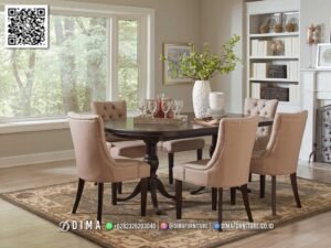 Set Meja Makan dengan Kursi Empuk Bergaya Modern 157FI