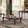 Set Meja Tamu Mewah Marble Classic Brown Jepara 126FI