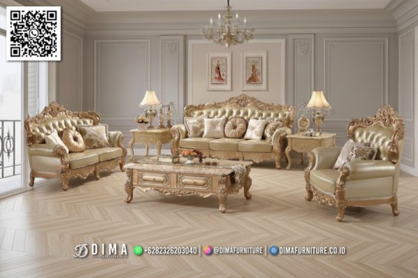 Set Sofa Tamu Mewah Klasik Gold Premium Isabella 159FI