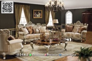 Sofa Tamu Mewah Klasik Silver Carving Rachel Premium 161FI