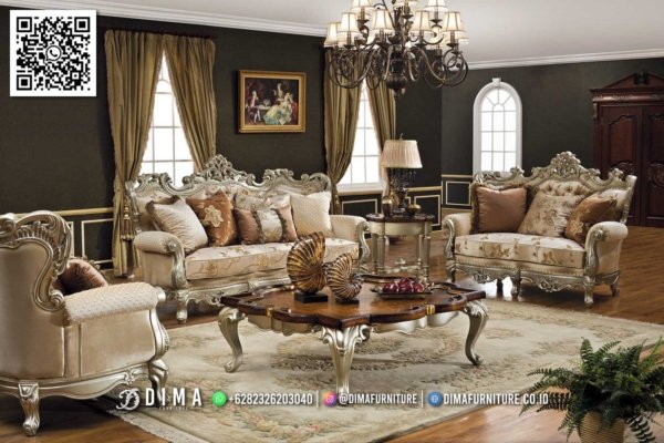 Sofa Tamu Mewah Klasik Silver Carving Rachel Premium 161FI