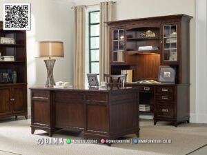 Meja Kantor Solid Wood – Executive Desk Premium 191FI