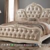 Ranjang Tempat Tidur Ukir Mewah Pearl Gold Elegan 186FI