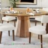 Set Meja Makan Kayu Jati – Minimalis Elegan Modern 177FI