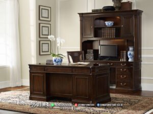 Meja Kantor Jati Solid Executive Direktur Imperial 211FI