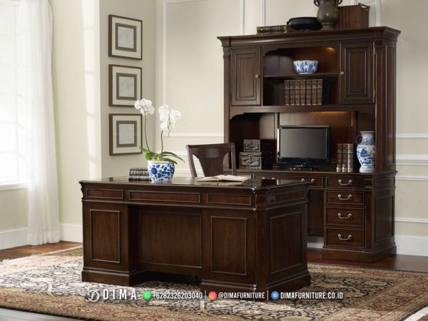 Meja Kantor Jati Solid Executive Direktur Imperial 211FI