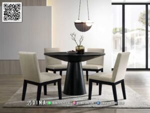 Meja Makan Minimalis Jepara – Elegant Dining Set Modern 195FI