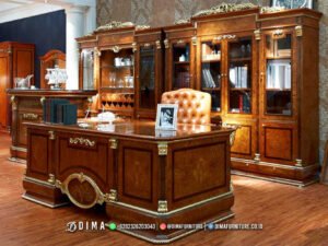 Set Meja Kantor Direktur Mewah Caroline Royal Imperial 213FI