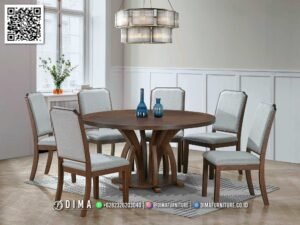 Set Meja Makan Minimalis – Premium Wooden Dining Set 196FI