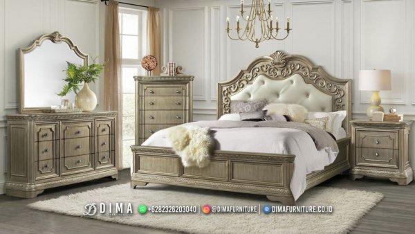 Set Tempat Tidur Mewah Klasik Handboard Natural 199FI