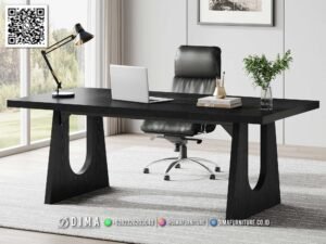 Meja Kantor Executive Modern Atlas Blackwood Premium 222FI