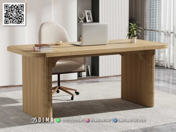 Meja Kantor Minimalis Modern Jati Natural Series 225FI