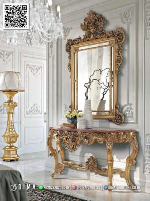 Meja Konsol Ukir Mewah Emas Klasik Royal Elvarette 218FI