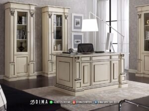 Meja Kantor Mewah Klasik Ivory Hazel Berkualitas 279FI