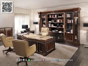 Set Meja Direktur Kayu Jati Premium Mewah Executive 251FI
