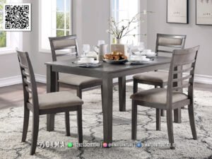 Set Meja Makan Minimalis Modern Caldera Natural 277FI
