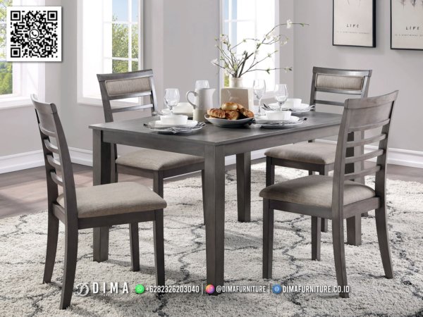 Set Meja Makan Minimalis Modern Caldera Natural 277FI