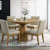 Set Meja Makan Minimalis Modern Natural Jati 275FI