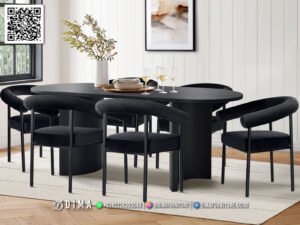 Set Meja Makan Minimalis Stellan Black 276FI
