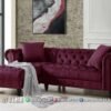 Sofa Sudut Chesterfield Lavera Maroon Best Seller 285FI