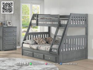 Tempat Tidur Tingkat Anak Kayu Jati High Quality 262FI