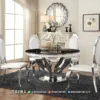 Set Meja Makan Minimalis Marmer Silver Wilfred 292FI