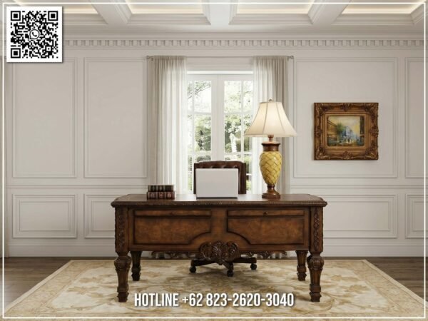 Harga Meja Kantor Jati Elegant Desk Elodie 345FI