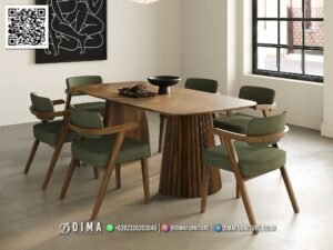 Harga Meja Makan Minimalis Anneliese Solid Wood Table 329FI