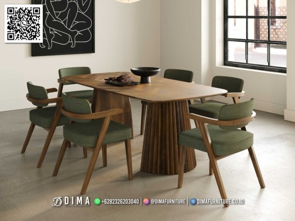 Harga Meja Makan Minimalis Anneliese Solid Wood Table 329FI