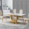 Harga Meja Makan Minimalis Madison Gold Marble 331FI