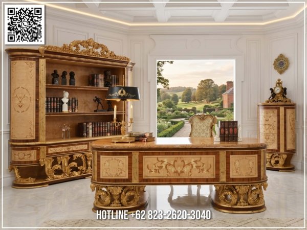 Meja Direktur Mewah Imperial Gold Luxury Desk 334FI