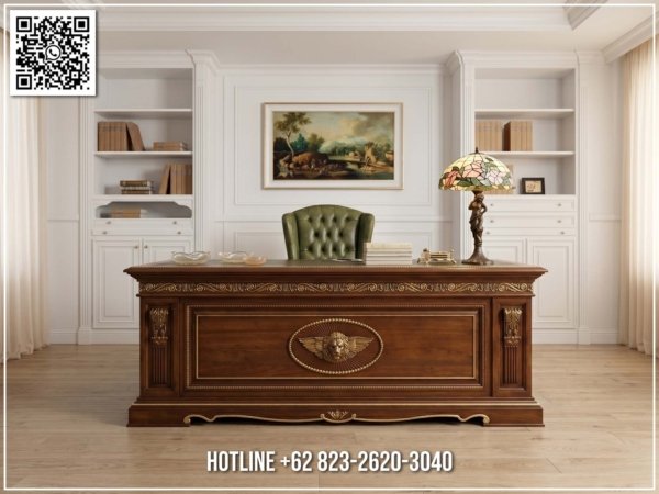 Meja Direktur Mewah Luxury Executive Desk Alessia 335FI